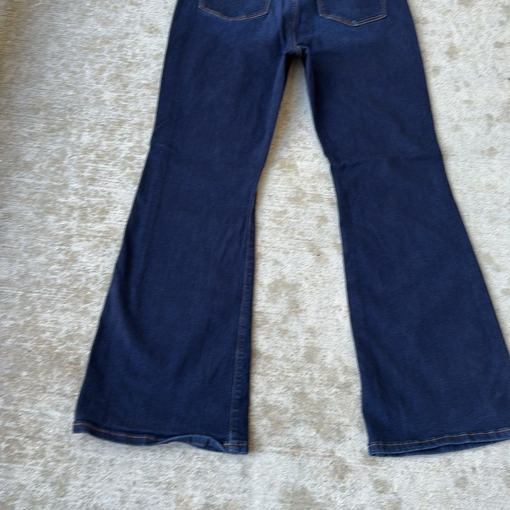 Ann Taylor Loft Dark Blue Slim Flare Jeans - Picture 15 of 15